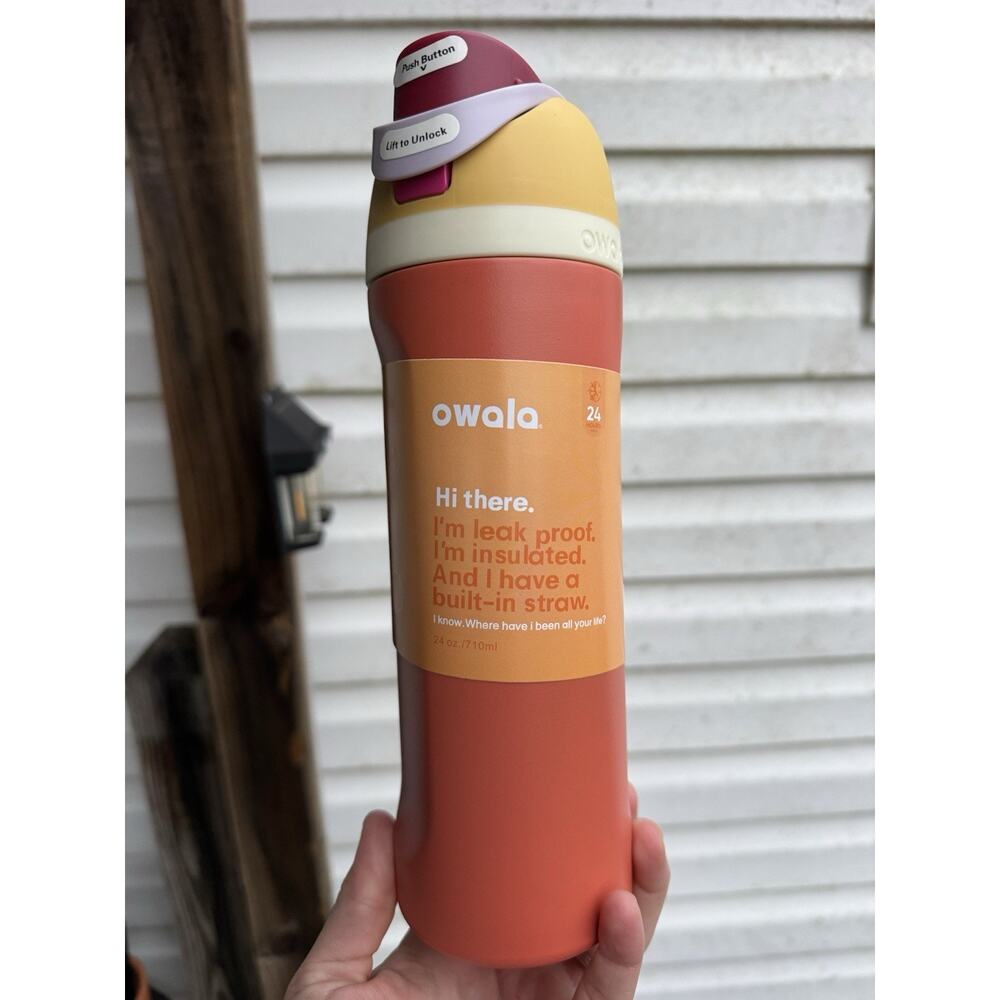 Owala FreeSip 24oz Citrus Crush Mug Stainless Steel Water Bottle